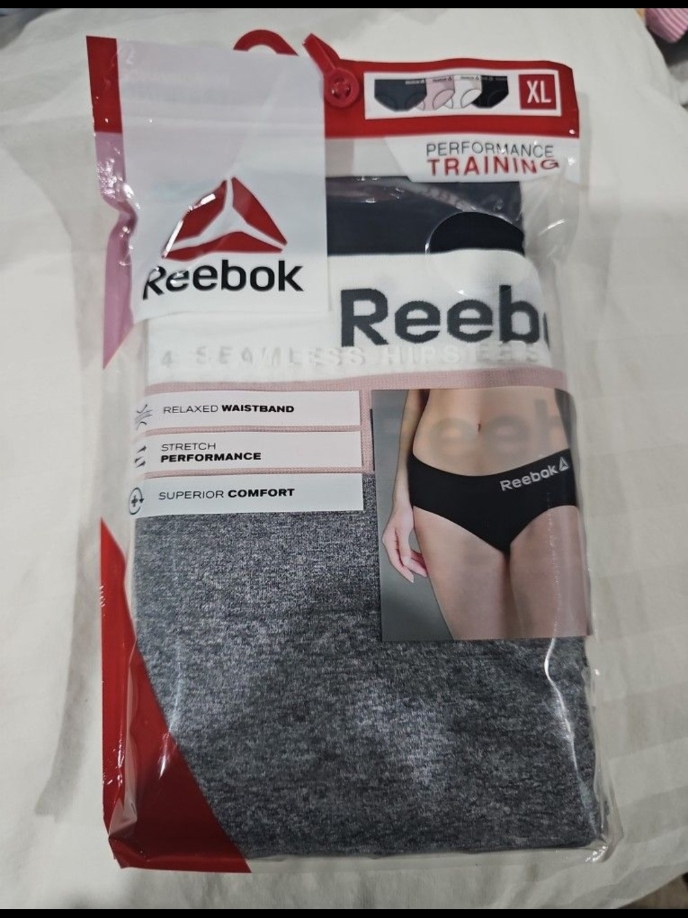 Reebok Women’s Black, White & Gray Briefs Pack - Performance Training